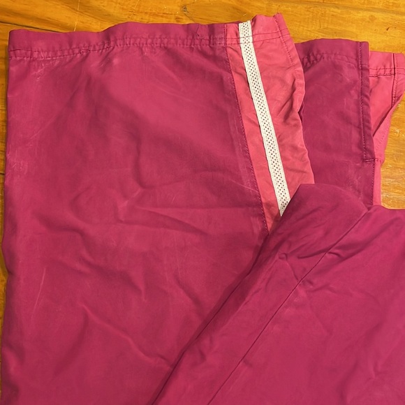 XL Nike pink white side stripe 4-pocket split ankle athletic track jogger pants - Picture 3 of 14